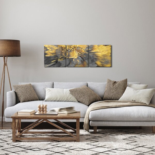 Kép - Arany expanzió (órával) (90x30 cm)