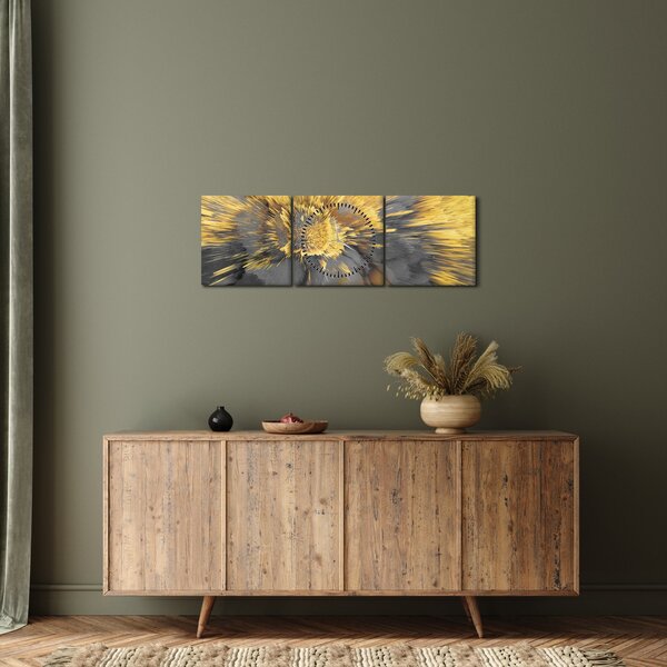 Kép - Arany expanzió (órával) (90x30 cm)