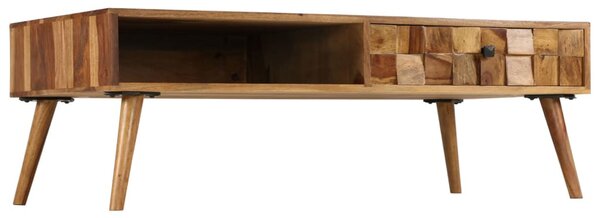 Tömör akácfából dohányzóasztal mézszínű felülettel 110x50x37 cm