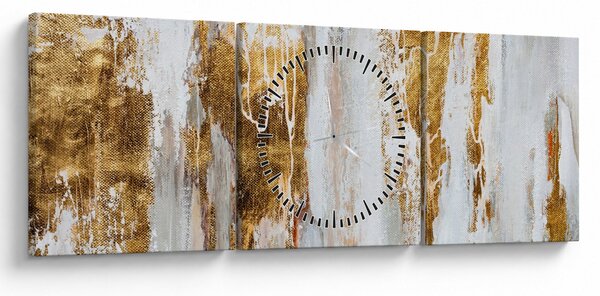 Kép - Arany absztrakció (órával) (90x30 cm)