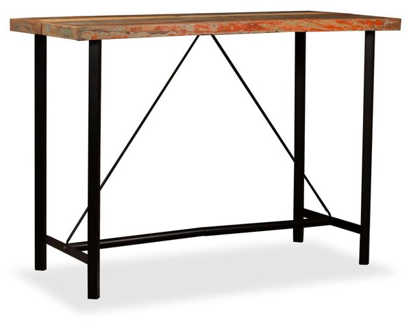 Tömör újrahasznosított fa bárasztal 150 x 70 x 107 cm