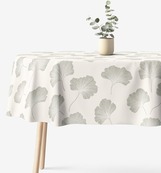 Goldea ovális pamut terítő - ginkgo levelek 140 x 240 cm