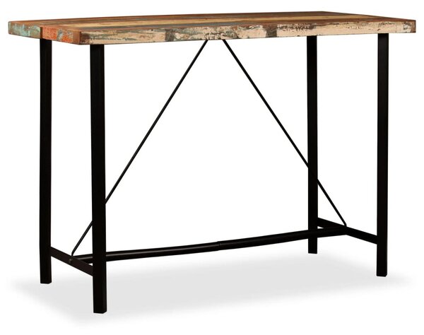 Tömör újrahasznosított fa bárasztal 150 x 70 x 107 cm