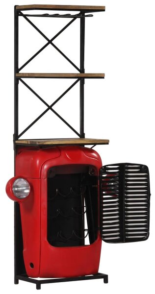 Tömör mangófa traktor borszekrény 49 x 31 x 172 cm
