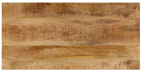 Tömör mangófa és acél dohányzóasztal 100 x 50 x 35 cm