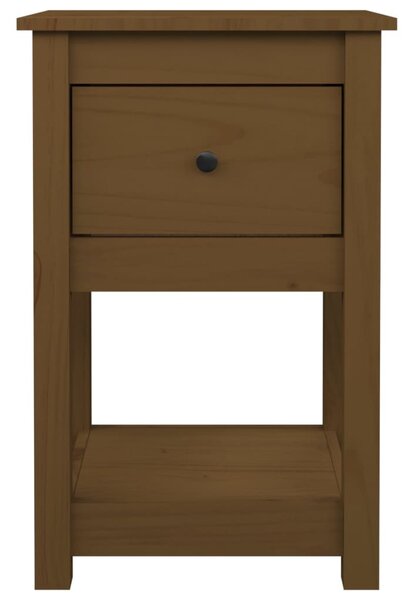 Mézbarna tömör fenyőfa éjjeliszekrény 40 x 35 x 61,5 cm