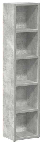 2 db betonszürke forgácslap CD-tartó szekrény 21 x 16 x 93,5 cm