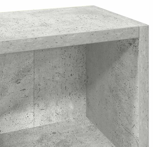 2 db betonszürke forgácslap CD-tartó szekrény 21 x 16 x 93,5 cm