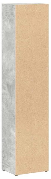 2 db betonszürke forgácslap CD-tartó szekrény 21 x 16 x 93,5 cm