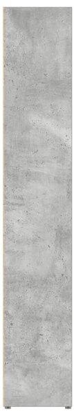 2 db betonszürke forgácslap CD-tartó szekrény 21 x 16 x 93,5 cm