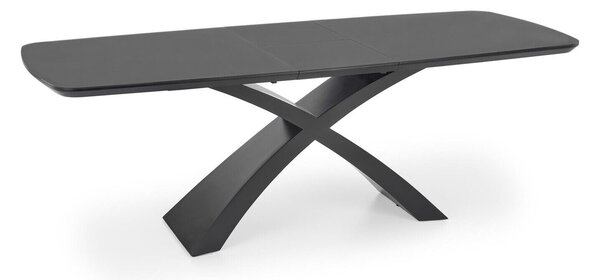Asztal Houston 1239, 75x89cm, Sötétszürke, Fekete