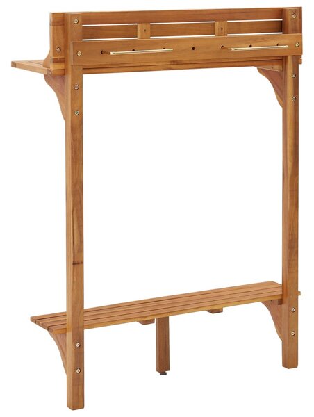 Tömör akácfa erkély bárasztal 90 x 37 x 122,5 cm