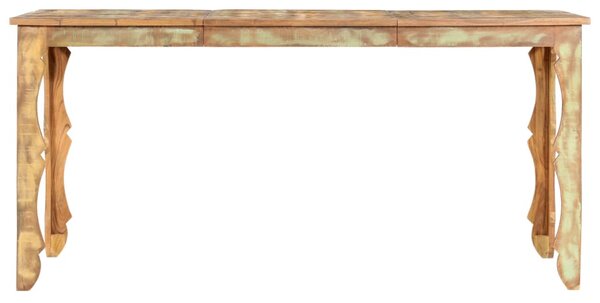 Tömör újrahasznosított fa étkezőasztal 160 x 80 x 76 cm
