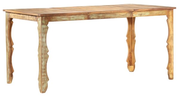 Tömör újrahasznosított fa étkezőasztal 160 x 80 x 76 cm