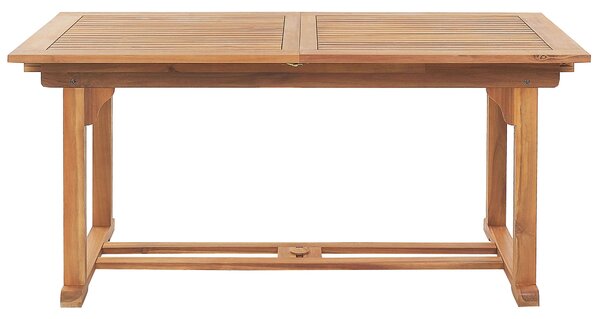 Bővíthető kerti étkezőasztal JAVA 160/220 cm 90 cm Akácfa Világosbarna