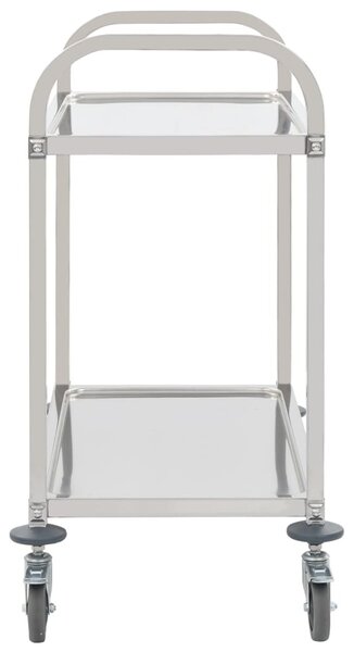 2 szintes rozsdamentes acél zsúrkocsi 95 x 45 x 83,5 cm