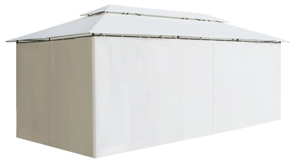 Fehér pavilon függönyökkel 600 x 298 x 270 cm 180 g/m²