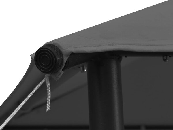 Antracitszürke szövet és acél pavilon 3 x 3 m 180 g/m²