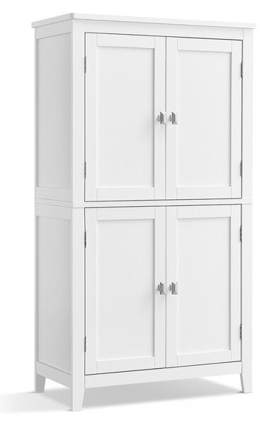 Fürdőszoba szekrény, Vasagle, fehér, 60x30x110 cm