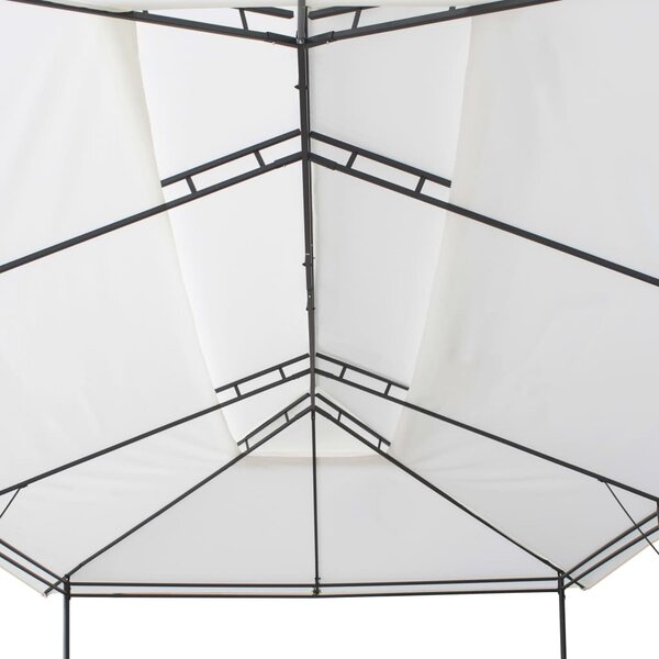 Fehér pavilon függönyökkel 600 x 298 x 270 cm 180 g/m²