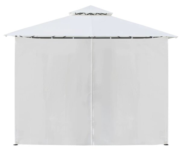 Fehér pavilon függönyökkel 600 x 298 x 270 cm 180 g/m²