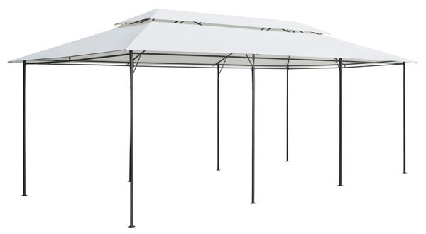 Fehér pavilon függönyökkel 600 x 298 x 270 cm 180 g/m²