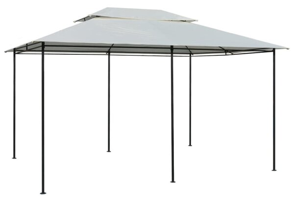 Fehér kerti pavilon függönyökkel 4 x 3 m