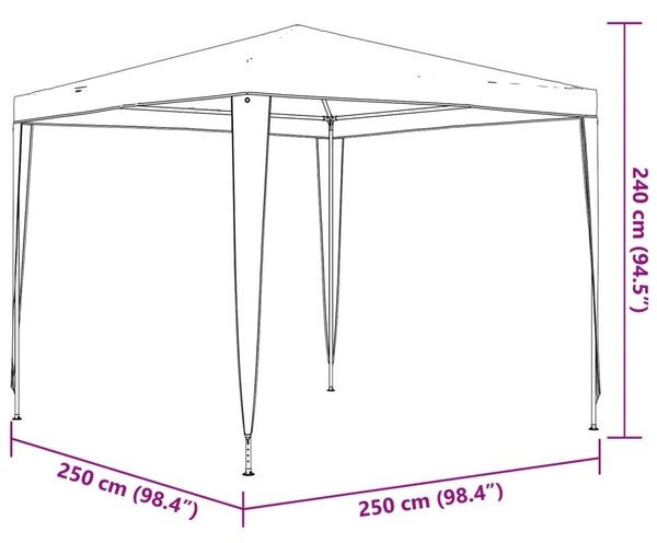 Fehér rendezvénysátor 2,5 x 2,5 m