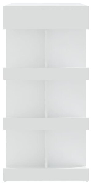 Fehér szerelt fa bárasztal tárolópolccal 100 x 50 x 101,5 cm