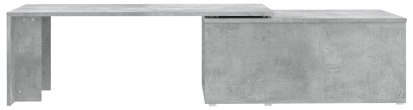 Betonszürke szerelt fa dohányzóasztal 150 x 50 x 35 cm