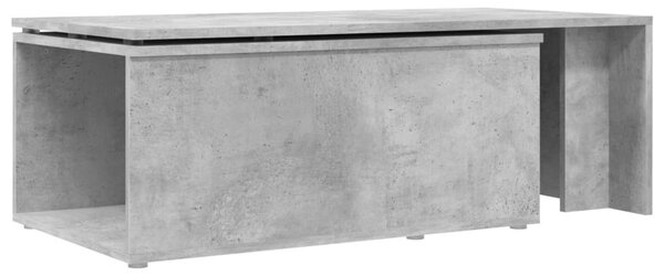 Betonszürke szerelt fa dohányzóasztal 150 x 50 x 35 cm