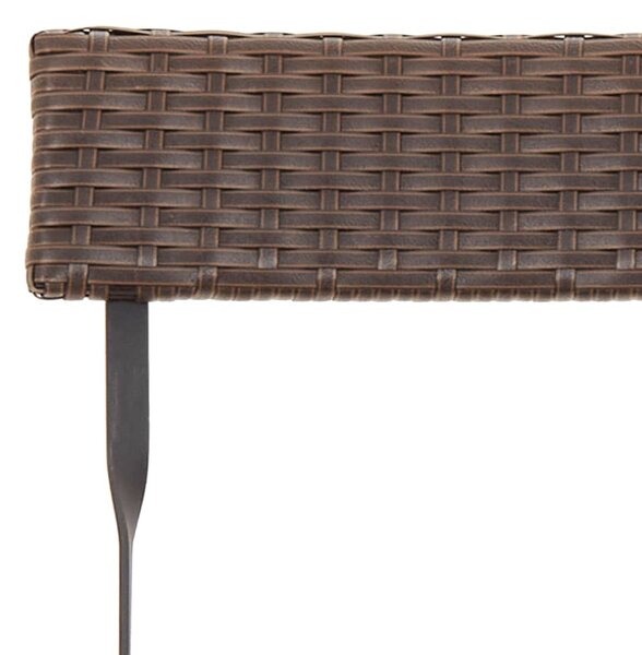6 db barna polyrattan összecsukható bisztrószék