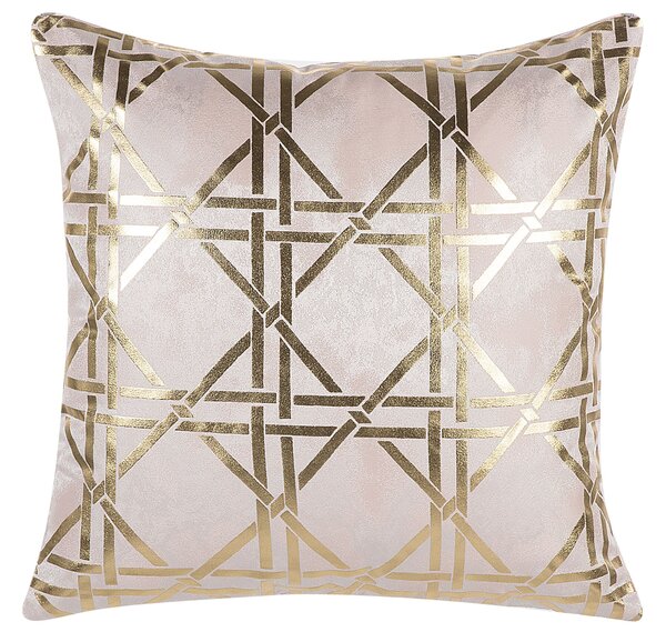 2 db díszpárna CASSIA 45 x 45 cm Rózsaszín Geometrikus mintás