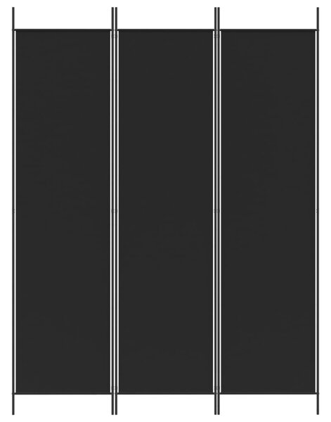 3 paneles fekete szövet térelválasztó 150 x 200 cm