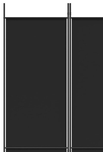 3 paneles fekete szövet térelválasztó 150x220 cm