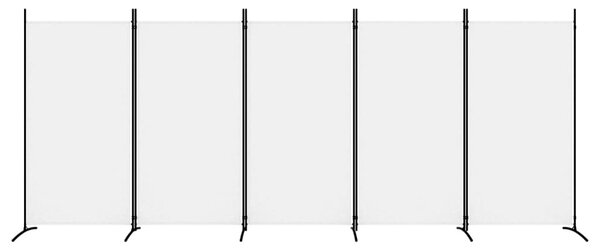 Fehér 5 paneles paraván 433x180 cm szövet