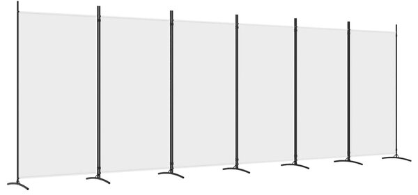 6 paneles fehér szövet térelválasztó 520x180 cm