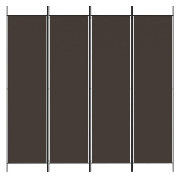 4 paneles barna szövet paraván 200x200 cm
