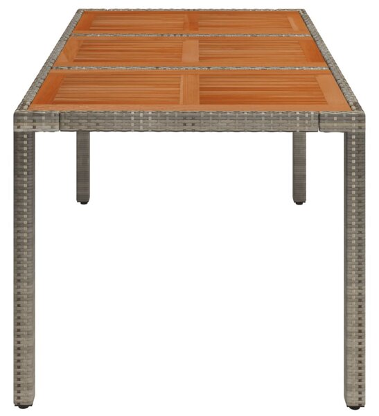 Szürke polyrattan falapos kerti asztal 150 x 90 x 75 cm