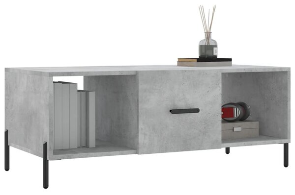 Betonszürke szerelt fa dohányzóasztal 102 x 50 x 40 cm