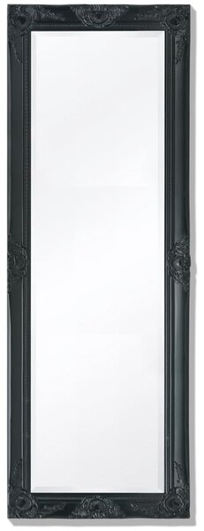 VidaXL 140x50 cm fekete barokk stílusú fali tükör