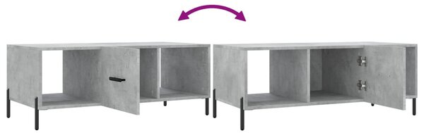 Betonszürke szerelt fa dohányzóasztal 102 x 50 x 40 cm