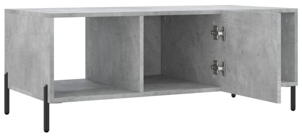 Betonszürke szerelt fa dohányzóasztal 102 x 50 x 40 cm