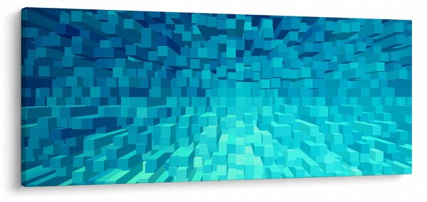 Absztrakt kocka kép (120x50 cm)