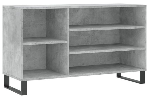 Betonszürke szerelt fa cipőszekrény 102x36x60 cm
