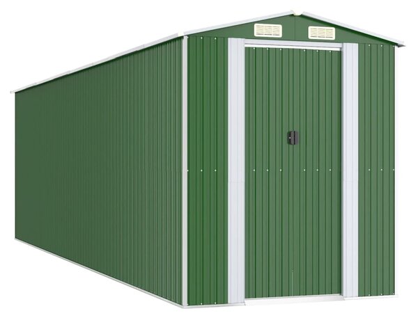 Zöld horganyzott acél kerti fészer 192x689x223 cm