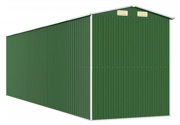 Zöld horganyzott acél kerti fészer 192x689x223 cm