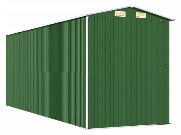 Zöld horganyzott acél kerti fészer 192x523x223 cm