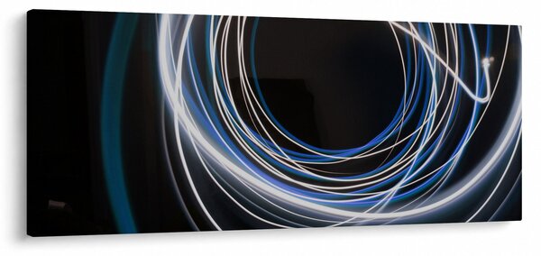Kék vonalak képe (120x50 cm)