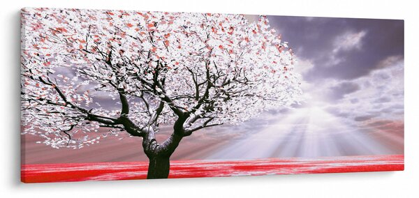 Piros fa kép (120x50 cm)